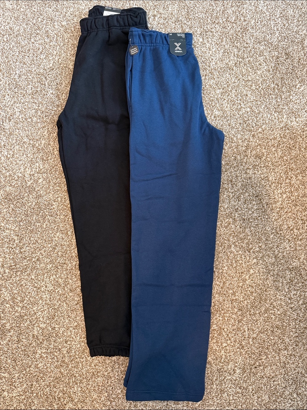 Xersion Men's Sweatpants Joggers - Navy & Black -  Bundle of 2 - Size M